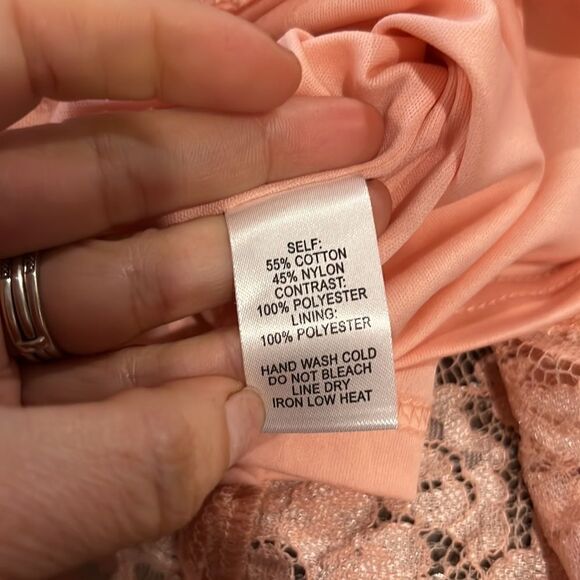 Lulus Wishful Wanderings Blush Pink Lace Bodycon Midi Dress Sz-Small - Picture 14 of 15